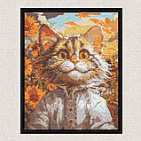 Алмазна мозаїка/вишивка Котик у вишиванці. Український сюжет 40*50 см Орігамі OD 30070, фото 6