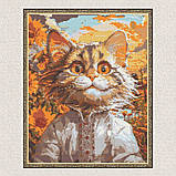 Алмазна мозаїка/вишивка Котик у вишиванці. Український сюжет 40*50 см Орігамі OD 30070, фото 4