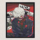 Алмазна мозаїка/вишивка Аніме. Токійський гуль, Кен Канекі 40*50 см Орігамі OD 30180 dp-a, фото 6