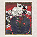 Алмазна мозаїка/вишивка Аніме. Токійський гуль, Кен Канекі 40*50 см Орігамі OD 30180 dp-a, фото 4