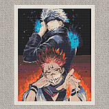 Алмазна мозаїка/вишивка Аніме. Магічна битва Сатору Годжо 40*50 см Орігамі OD 30210 dp-a, фото 5