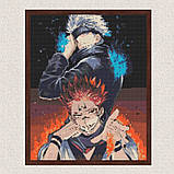 Алмазна мозаїка/вишивка Аніме. Магічна битва Сатору Годжо 40*50 см Орігамі OD 30210 dp-a, фото 7