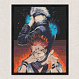 Алмазна мозаїка/вишивка Аніме. Магічна битва Сатору Годжо 40*50 см Орігамі OD 30210 dp-a, фото 6