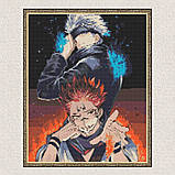 Алмазна мозаїка/вишивка Аніме. Магічна битва Сатору Годжо 40*50 см Орігамі OD 30210 dp-a, фото 4
