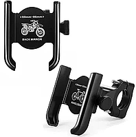 Велопідставка для телефона на кермо велосипеда та мотоцикла, зручний велотримач для телефона Чорний