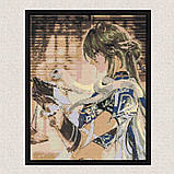 Алмазна мозаїка/вишивка Аніме. Геншин імпакт Бай Чжу 40*50 см Орігамі OD 30250 dp-a, фото 6