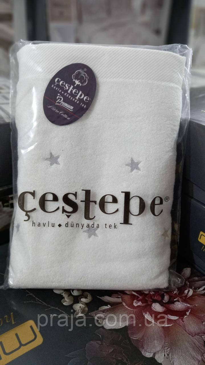 Рушник Cestepe "Зірки" 70*140 сірі зірки, фото 1