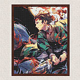 Алмазна мозаїка/вишивка Аніме. Клинок, що розсікає демонів. Тандзіро Камадо 40*50 см Орігамі OD 30770 dp-a, фото 7