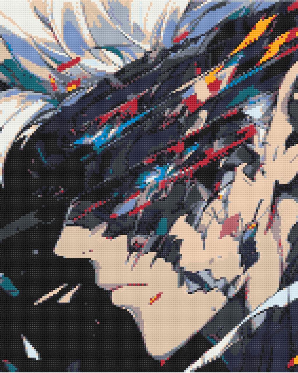 Алмазна мозаїка/вишивка Аніме. Магічна битва, Сатору Годжо 40*50 см Орігамі OD 30790 dp-a, фото 1