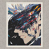 Алмазна мозаїка/вишивка Аніме. Магічна битва, Сатору Годжо 40*50 см Орігамі OD 30790 dp-a, фото 5