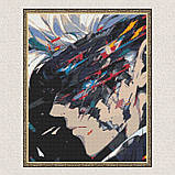 Алмазна мозаїка/вишивка Аніме. Магічна битва, Сатору Годжо 40*50 см Орігамі OD 30790 dp-a, фото 4