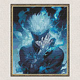Алмазна мозаїка/вишивка Аніме, Сатору Годжо, магічна битва 40*50 см Орігамі OD 31230 dp-a, фото 4