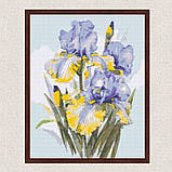 Алмазна мозаїка/вишивка Букет ірисів 40*50 см Орігамі OD 31600, фото 7