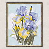 Алмазна мозаїка/вишивка Букет ірисів 40*50 см Орігамі OD 31600, фото 4