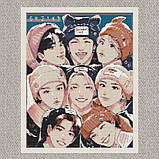 Алмазна мозаїка/вишивка K-pop, Stray Kids (стрей кідс) 40*50 см Орігамі OD 31890 dp-a, фото 5