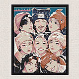Алмазна мозаїка/вишивка K-pop, Stray Kids (стрей кідс) 40*50 см Орігамі OD 31890 dp-a, фото 6