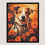 Алмазна мозаїка/вишивка Пес Патрон у вишиванці 40*50 см Орігамі OD 32021, фото 6