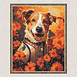 Алмазна мозаїка/вишивка Пес Патрон у вишиванці 40*50 см Орігамі OD 32021, фото 4