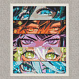 Алмазна мозаїка/вишивка Аніме. Геншин Імпакт, очі 40*50 см Орігамі OD 32140 dp-a, фото 5