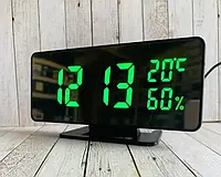 Електронний настільний годинник з датчиком температури та вологості