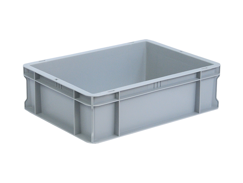 Ящик-контейнер 400*300*120 пластиковий сірий суцільний