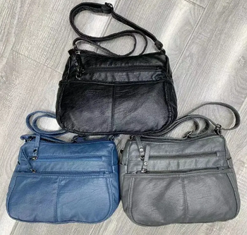 Жіноча сумочка прямокутна 26*17 см на блискавці з кишенею в різних кольорах Liza