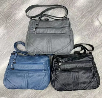 Жіноча сумочка прямокутна 26*17 см на блискавці з кишенею в різних кольорах Liza