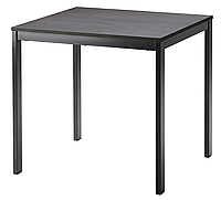 Розкладний стіл чорний/темно-коричневий, складной стол черный, 80/120х70 см ІКЕА VANGSTA 404.201.55