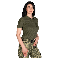 Жіноче поло Pani Army ID LT Олива (8080), XS