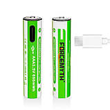 Акумулятори Li-Ion тип AAA 1.5V 600мАч з USB Type-C кабелем для зарядки ForceMyth 4 шт/комплект польчикові батарейки (4 шт AAA 1.5, фото 3