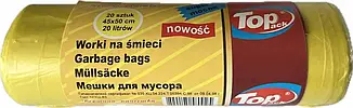 Пакети для сміття Toppack 20л 45х50см 9.5 мкм 20шт. жовті