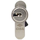 Цилиндр CISA ASIX P8 70T (35*35T) никель матовый 3 ключа, фото 4
