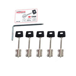 Набор для перекодировки замков CISA 06520.51.1 5 коротких ключей