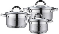 Набір кухонного посуду із нержавіючої сталі 6 предметів Bohmann BH-0715 g