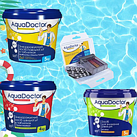 Комплект химии Aquadoctor для запуска и ухода за бассейном 3 в 1 + тестер