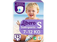 Подгузники-трусики для плавания №7-12 кг 12шт детские Swimpants Small ТМ Libero OS