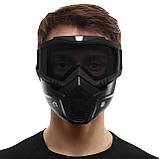 Захисна маска-трансформер Sport M-8583 чорна, фото 2