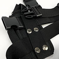 Кобура тактична стегна для ПМ і пістолетного магазину ТТХ LE-2443 чорна g