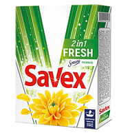 Стиральный порошок Savex 2in1 Fresh для ручной стирки 400г Придает длительное ощущение свежести белью