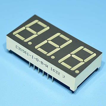 Індикатор світлодіодний 3 разряди 14.2мм ЗА, динаміка, червоний E30561-I-O-8-W Toyo