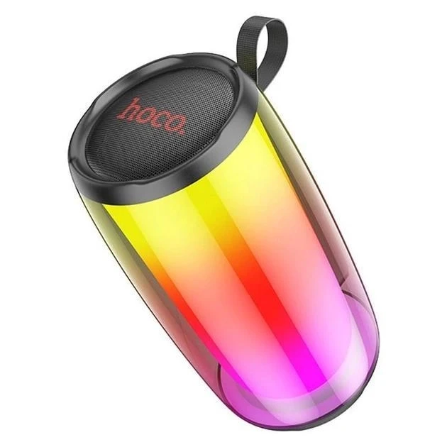 Бездротова Портативна Bluetooth Колонка Акустика Hoco HC18 Jumper з RGB підсвічуванням |BT5.1, 10W, 10h, AUX/FM/USB/TF/TWS| Чорний