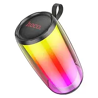 Беспроводная Портативная Bluetooth Колонка Акустика Hoco HC18 Jumper RGB |BT5.1, 10W, 10h, FM/TF/TWS| Черный