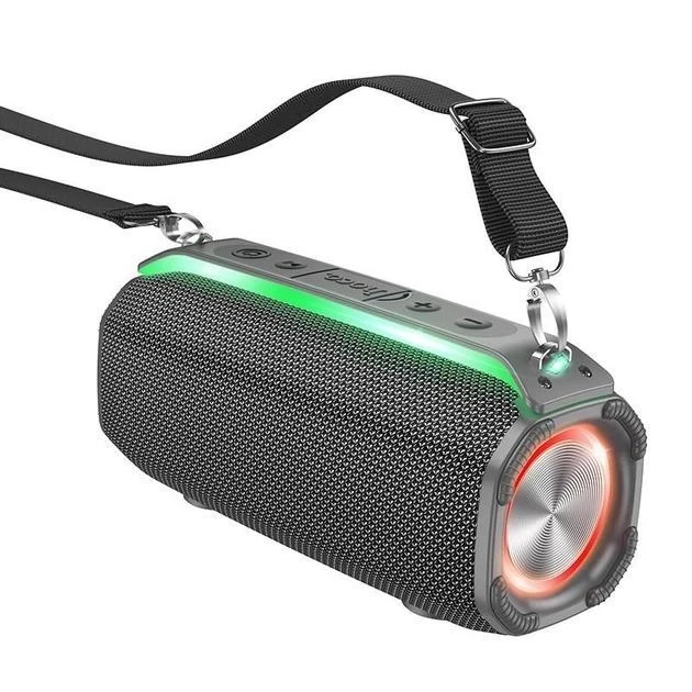 Портативна Бездротова Bluetooth Колонка Акустика HOCO Rick sports BT speaker HC23 IPX4 | RGB, 10W, BT5.3, FM/TF/USB, TWS | Сірий