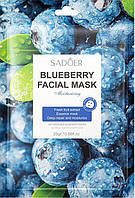 Тканевая маска для лица Sadoer Blueberry 25 г (6973098893899)