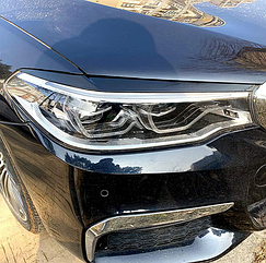 Вії накладки на фари BMW 5 Series G30 G31 G38 F90 M5 2017-2021 Накладки на фари БМВ G30 F90