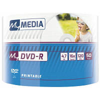 Диск DVD MyMedia DVD-R 4.7GB 16X Wrap Printable 50шт (69202) e