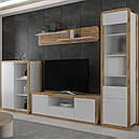 Полиця навісна у вітальню POL160 Скі Gerbor Німфея альба/Дуб аппалачі, фото 3