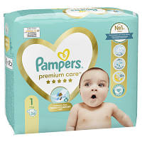 Подгузники Pampers Premium Care New Born Размер 1 (2-5 кг) 26 шт (8001841104614) e