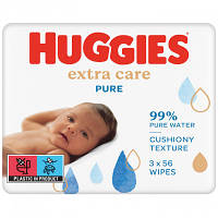 Детские влажные салфетки Huggies Pure Extra Care 3 х 56 шт (5029054222119) m