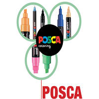 Художественный маркер UNI Posca Black 0.9-1.3 мм (PC-3M.Black) m